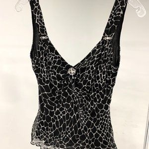 100% Silk and Rhinestone Top